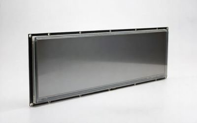 ultra-wide bar lcd display module front perspective on white background