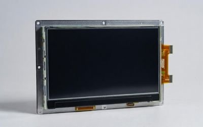 23.8-inch industrial LCD module with metal frame, mounting positions, and connector area, display turned off.