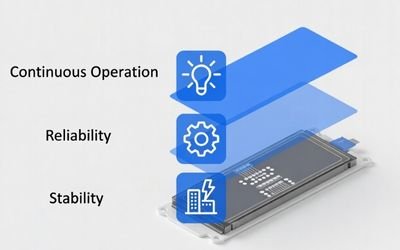 Industrial LCD module designed for 24/7 continuous operation