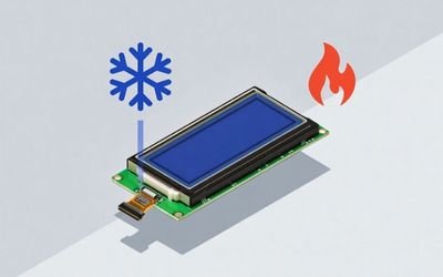 Wide-temperature LCD module design for industrial-grade reliability