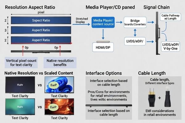 bar screen LCD display MODULE resolution and interface alignment