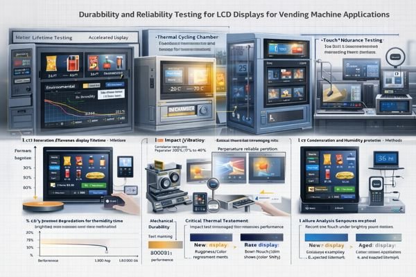 Display reliability testing for continuous operation and environmental stress