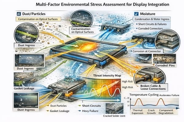 Environmental threat analysis for LCD display module applications
