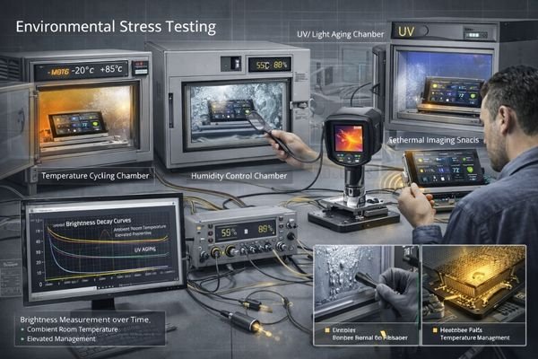 Environmental stress testing for LCD module reliability