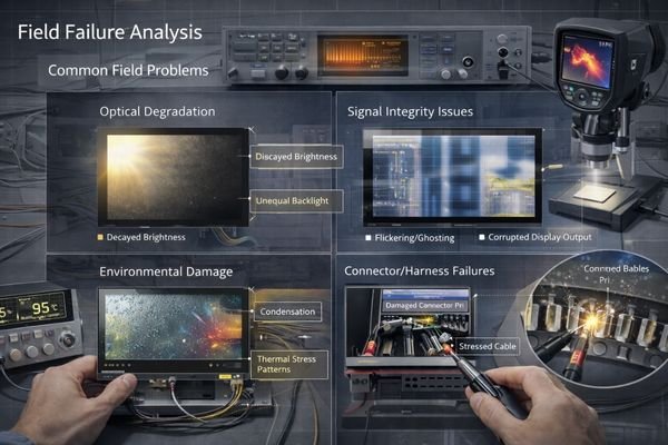 Common LCD field failure analysis and root cause mapping