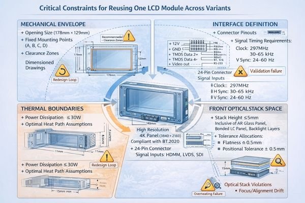 Constraint map showing the critical parameters that must remain stable for module reuse