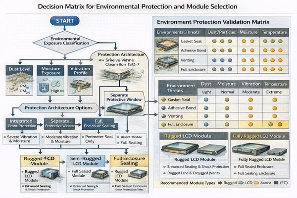 Selection criteria for harsh environment LCD display module applications