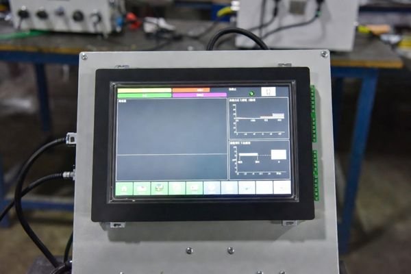 small factory equipment status lcd module mounted in metal control panel in usa