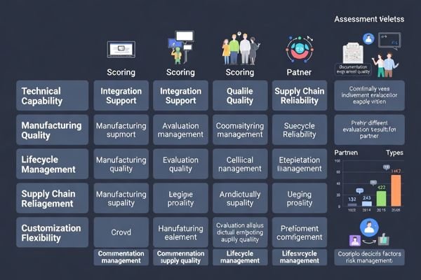 Custom LCD module partner evaluation and configuration selection process