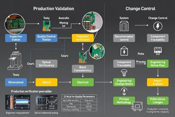 Mass production validation checklist and change control implementation