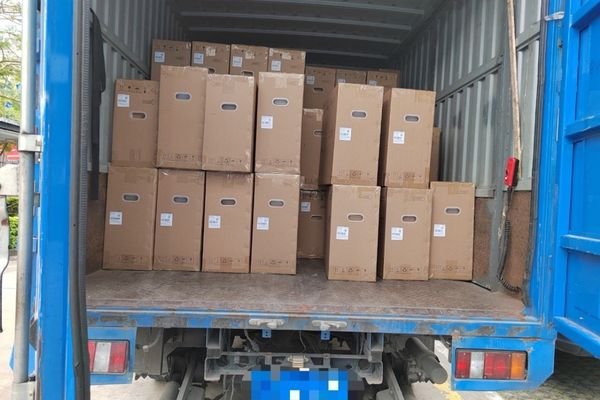 Bulk shipment of LCD display modules ready for delivery