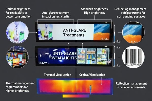 retail brightness and optics for lcd module