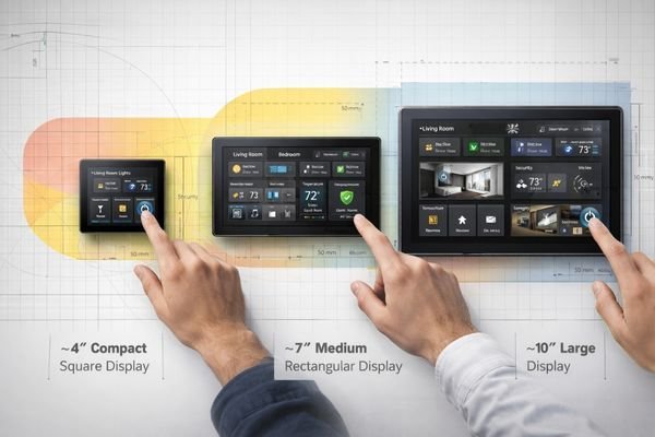 Display size and form factor evaluation for smart home interfaces