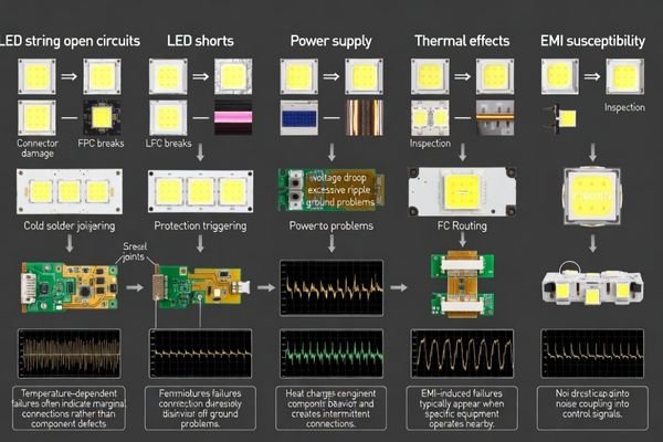 Common backlight driver failure modes and diagnostic indicators for systematic troubleshooting