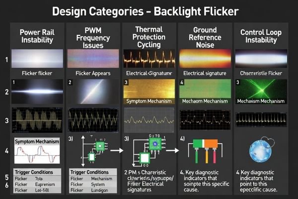 Common backlight flicker root causes and their characteristic symptoms