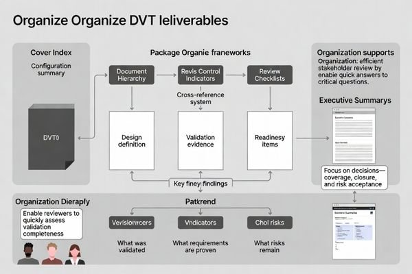 Structured DVT deliverable organization framework for efficient review and decision-making processes