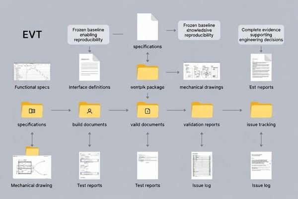 Comprehensive EVT documentation framework for LCD display module engineering validation and handoff