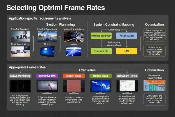 Frame rate optimization framework for industrial and embedded LCD display applications