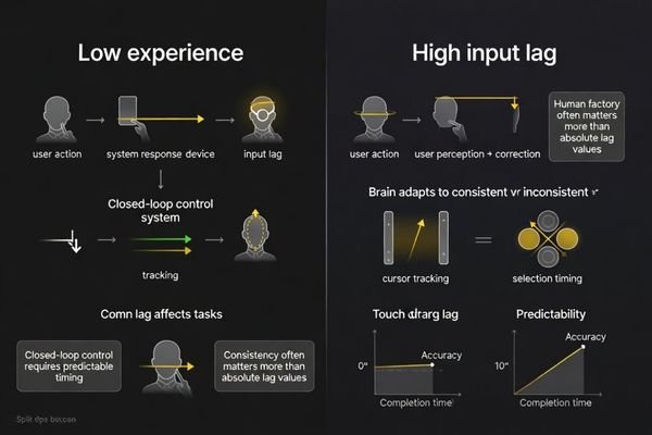 Human perception analysis framework explaining input lag impact on interaction quality and user experience