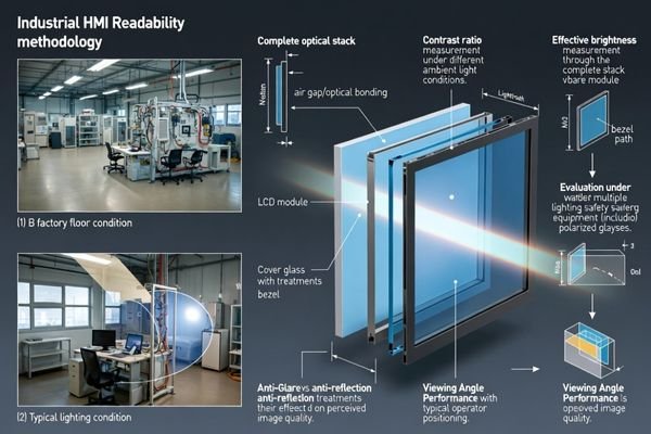 Industrial HMI readability assessment methodology and measurement approach