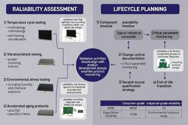 Industrial LCD module reliability validation and lifecycle planning framework