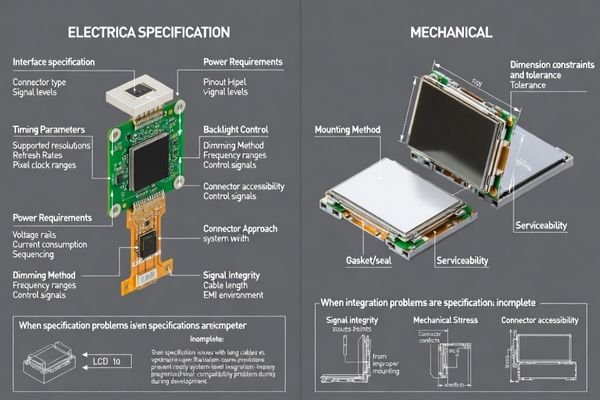 System integration specification framework for electrical and mechanical requirements