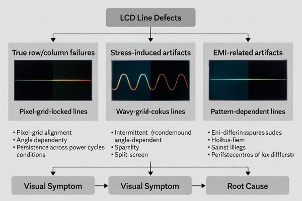 Line defect classification framework for LCD display modules enabling systematic abnormality assessment and root cause analysis