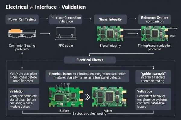 Electrical validation framework for line defect evaluation eliminating integration-induced artifacts through systematic testing