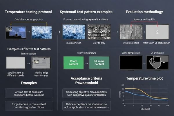 Systematic validation methodology for low-temperature ghosting prevention in LCD module selection