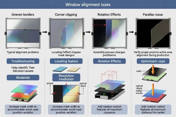 Window alignment strategy framework for custom LCD modules ensuring systematic design approach and manufacturing control