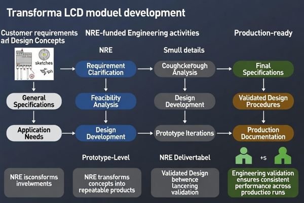 NRE definition and scope for custom LCD display module development project planning
