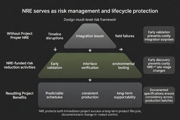 NRE strategic value for project risk management and lifecycle continuity in custom module development