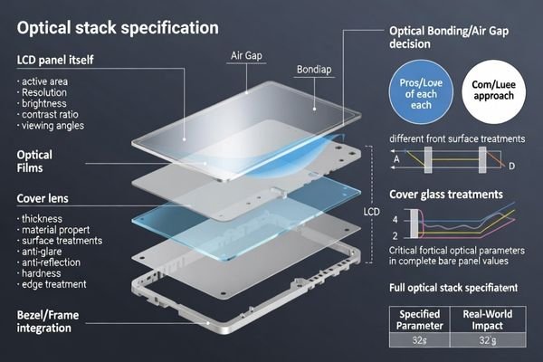Optical stack specification methodology for custom LCD module development