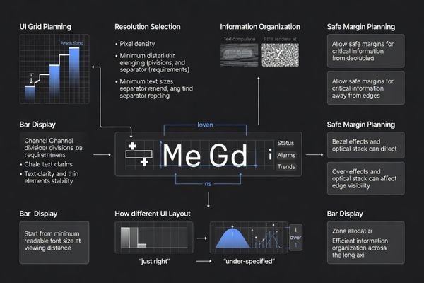 Bar display size and resolution trade-offs for UI layout