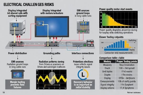 Electrical risk assessment framework for sorting equipment displays identifying common failure modes and mitigation strategies
