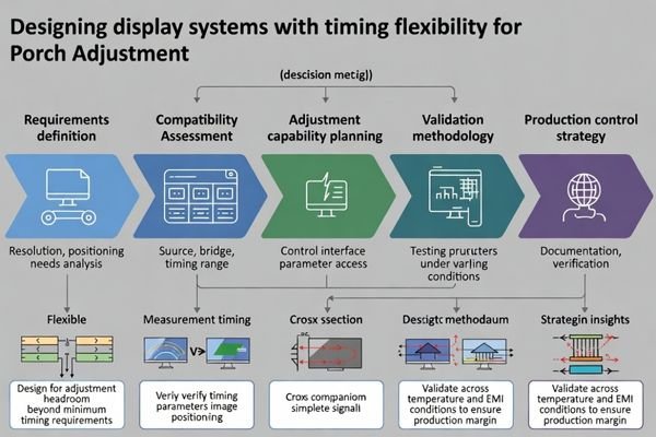 Strategic approach to module selection and timing optimization for porch adjustment requirements