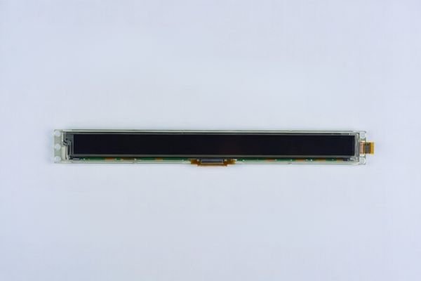 Bar-type LCD module with elongated display area for custom industrial display integration