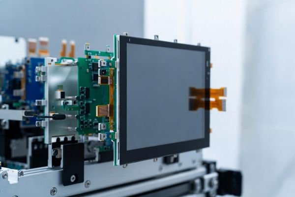 Custom LCD module integrated into OEM equipment for industrial display development