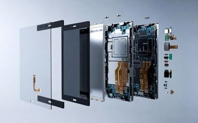 Custom LCD module engineering visual showing display module structure and integration details
