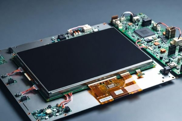 Large-size LCD module connected to a control board and embedded mainboard for display interface customization