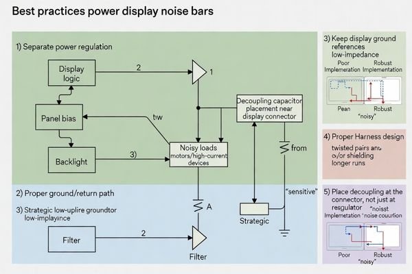 A system block diagram showing a robust power tree and grounding scheme