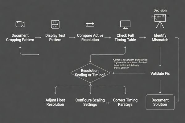 A flowchart illustrating a step-by-step workflow for fixing cropped images