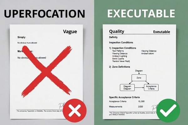 An image comparing a vague 