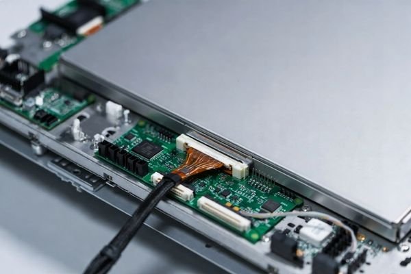 Large-size LCD module connected to an industrial control board through LVDS interface
