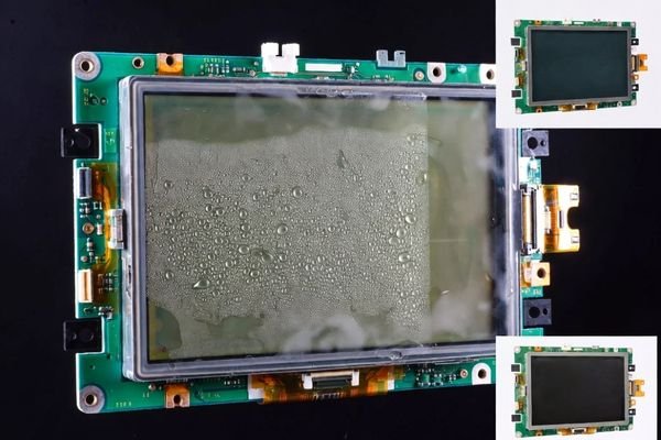 Close-up image showing condensation inside a poorly protected display