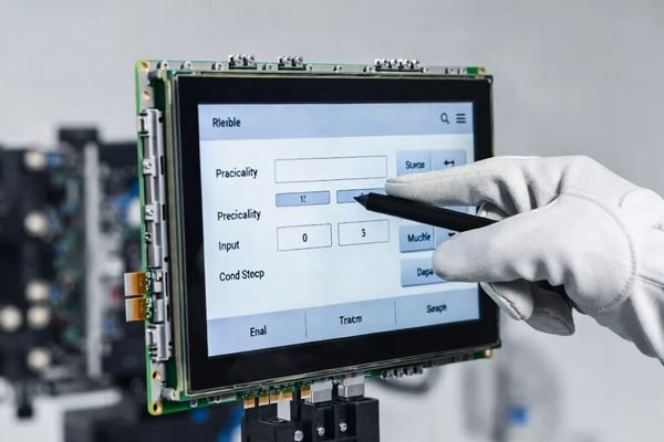 Resistive touch LCD display module for glove and stylus input applications