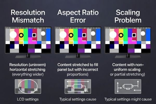 A visual comparison of distortion from wrong resolution vs. wrong aspect ratio