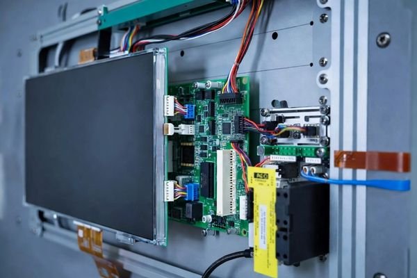 Large-size LCD module connected to an embedded control system through RGB interface