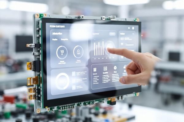 Industrial LCD display module with touch integration for embedded equipment interface