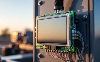 Industrial LCD display operating reliably in demanding outdoor temperature conditions